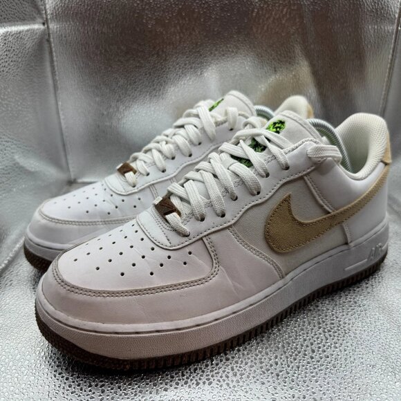 Size 9 Nike Air Force 1 Low Rhubarb Mens White Athletic Sneaker CZ0338-101 - Picture 6 of 12